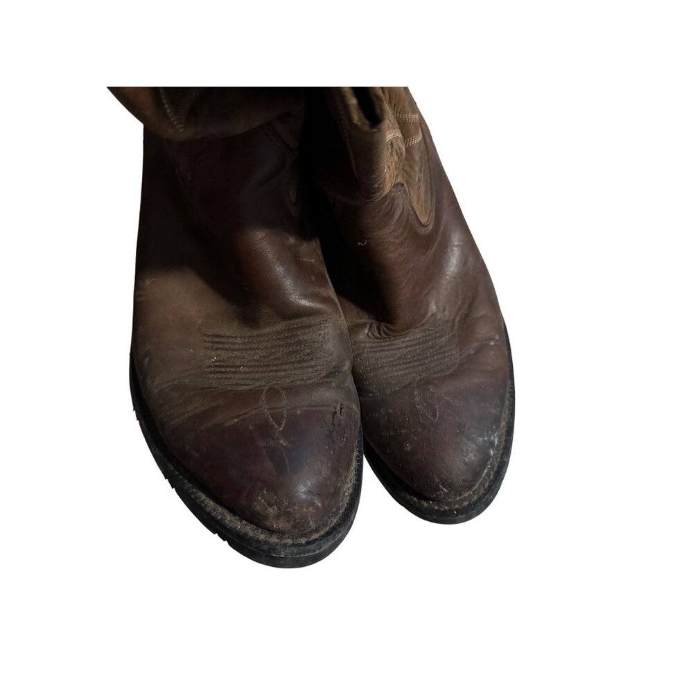 Ariat Heritage Western Cowboy Work Wear Rancher Brown Leather Boots Size 13 - Picture 6 of 9